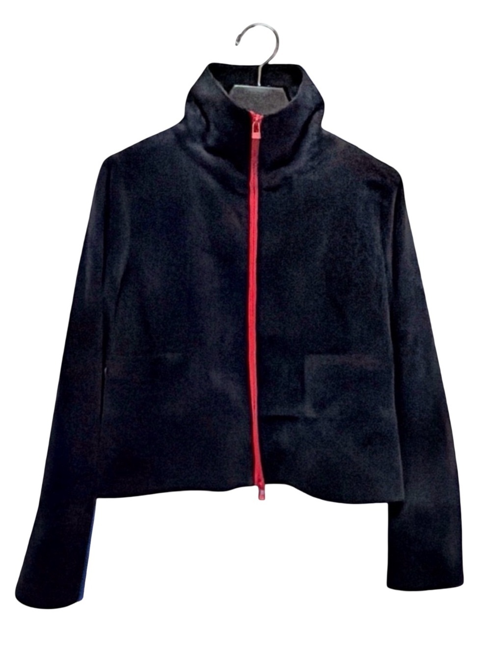 600 West Women's Black Velour Track Suit Set | Red Zip | Jacket M | Pants 6 - Picture 5 of 16